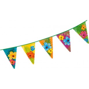 Giant Hibiscus Island Party Plastic Bunting
